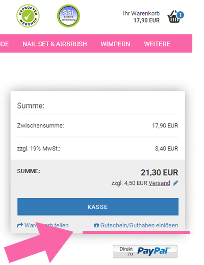 Nagelkosmetik Shop günstig Rabatte