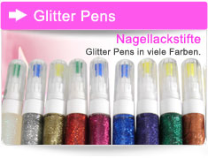 Pen Glitter Nail Art