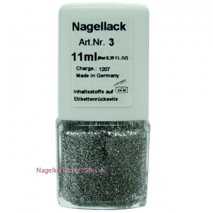 Nagellack Nr. 03 Glitter-Silber 11ml