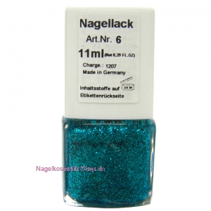 Nagellack Nr. 06 Blue-Lagoon-Glitzer 11ml