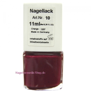 Nagellack Nr. 10 Wein-Rot 11ml