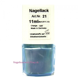 Nagellack Nr. 21 Metallic-Blau 11ml