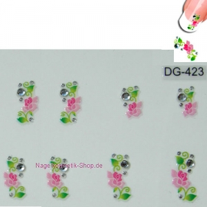 New Design  Strasssticker Rose