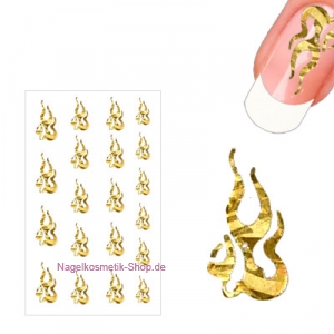 Flammen Motiv gold