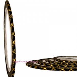Nail Art Streifen selbstklebend Schwarz-gold
