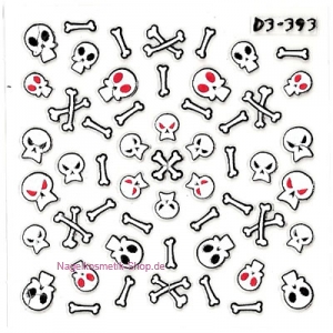 Piraten Nailsticker schwarz D3-393