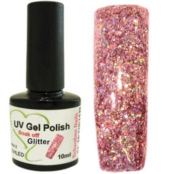 Shellac Glitter Rose