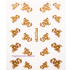 Nail Sticker Drachen gold