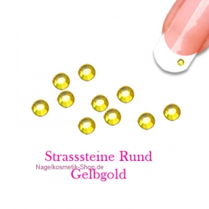 Glitter Strasssteine ca. 100 Stk./Farbe Gelbgold