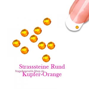 Glitter  Strasssteine ca. 100 Stk./Farbe Kupfer-Orange