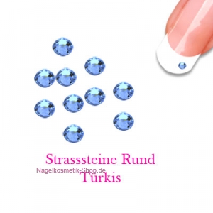 Glitter Strasssteine ca. 100 Stk./Farbe Türkis