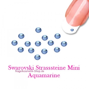 Swarovski Strasssteine Mini 100 Stk./ Aquamarine