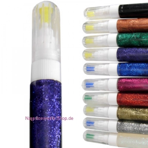Nailart Glitter-Pen dunkelblau