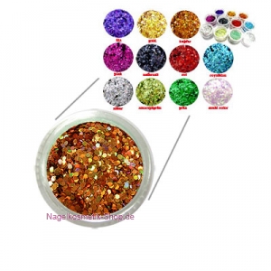 Pailletten Kupfer Nailart