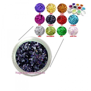 Pailletten Anthrazit Nailart