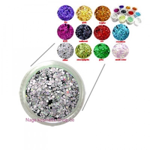 Nailart Pailletten Silber