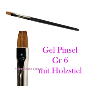 Gel-Pinsel French gerade Holzstiel Rotmarderhaare