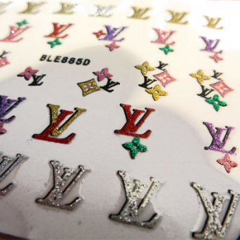 Nail Sticker Logo LV
