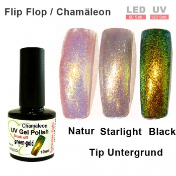 Chamäleon Shellac green gold