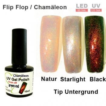 Chameleon Shellac green red
