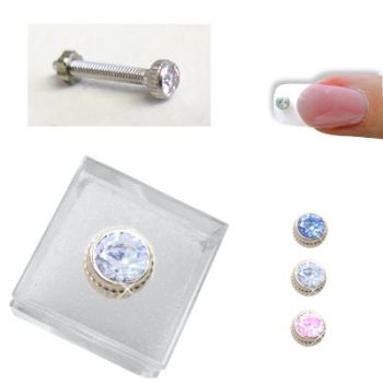 Nagelpiercing Stecker crystal