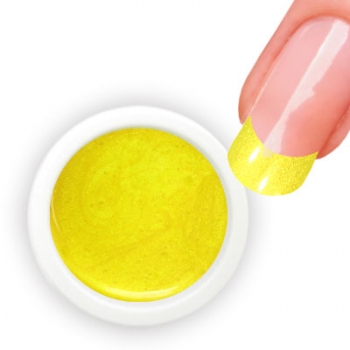 UV Farbgel metallic banana gelb