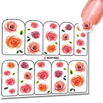 Nagelsticker Rose BOP022