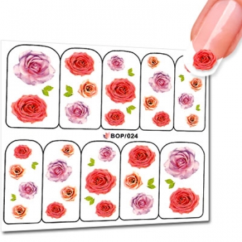 Nagelsticker Rose BOP024