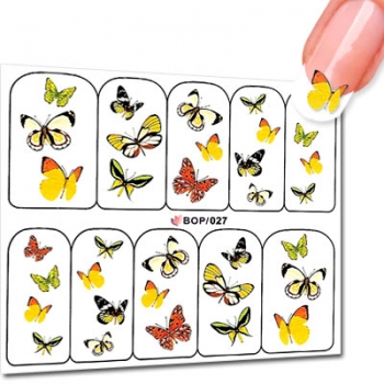 Nagelsticker Schmetterling BOP027