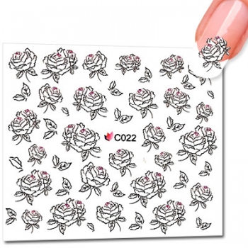 Nagelsticker Rose C022