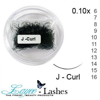 Seidenwimpern leicht gebogen J -Curl
