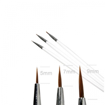 Nailart Pinsel Set 3er