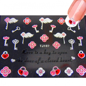 Glitzer Nail Art Sticker TJ107