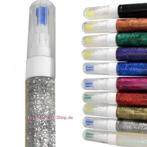 Pen glitter silber