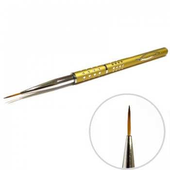 Nailart Pinsel Strasssteine Gold
