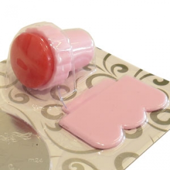 Stamping set with template