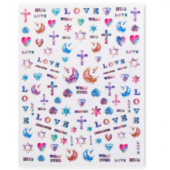 Unicorn Love Nail Sticker