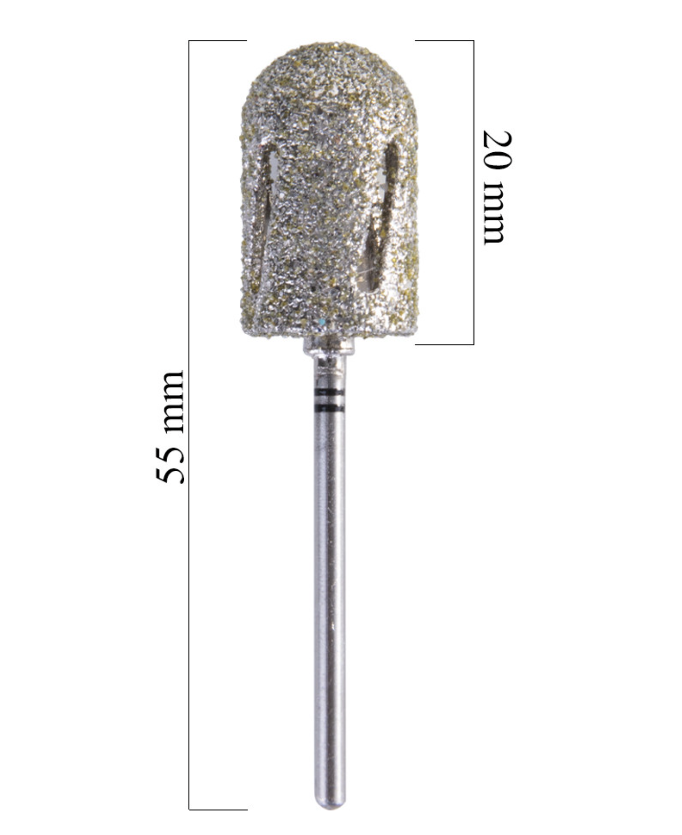 Diamantschleifer Fräser Für Nägel & Hornhaut – Mittlere Körnung, Zapfenform, Schaft 2,35 Mm