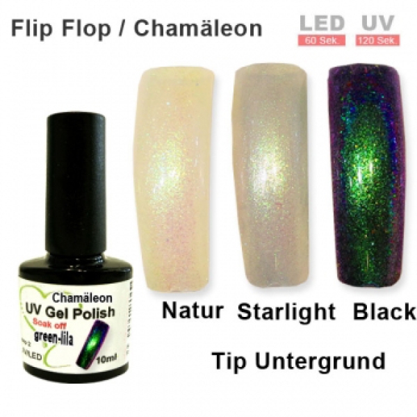 Chameleon Shellac green purple