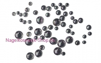Glitter Strass-Pearls Schwarz