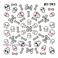Piraten Nailsticker weiss D3-393