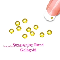 Glitter Strasssteine ca. 100 Stk./Farbe Gelbgold