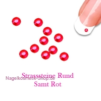 Glitter Strasssteine ca. 100 Stk./Farbe Samt-Rot