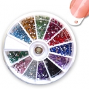 Glitter Strasssteine Mini Rund im Rondell
